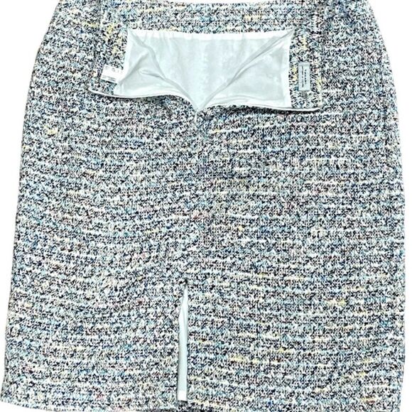 Tahari Multi Color Textured Lined Midi Skirt - Picture 6 of 11